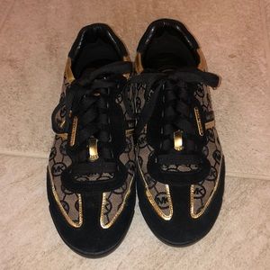 Michael Kors black tennis shoes. Size 8.5.
